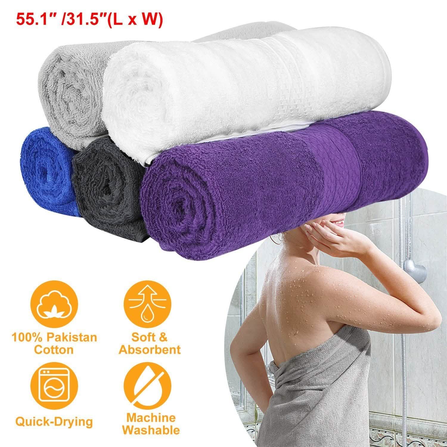 2-Pack: Pakistan Cotton Bath Towel Bath - DailySale