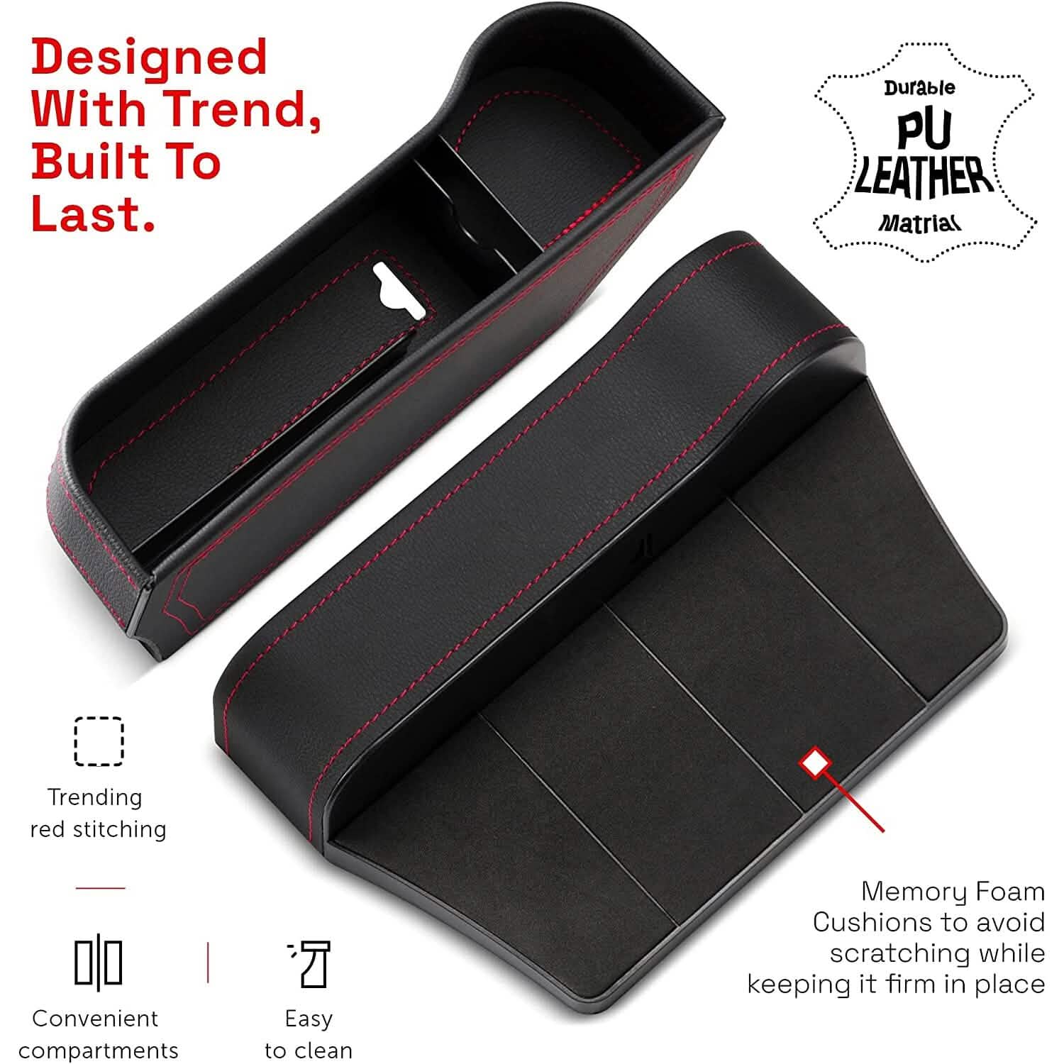 2-Pack: PerPlus Car Seat Gap Filler Organizer Automotive - DailySale