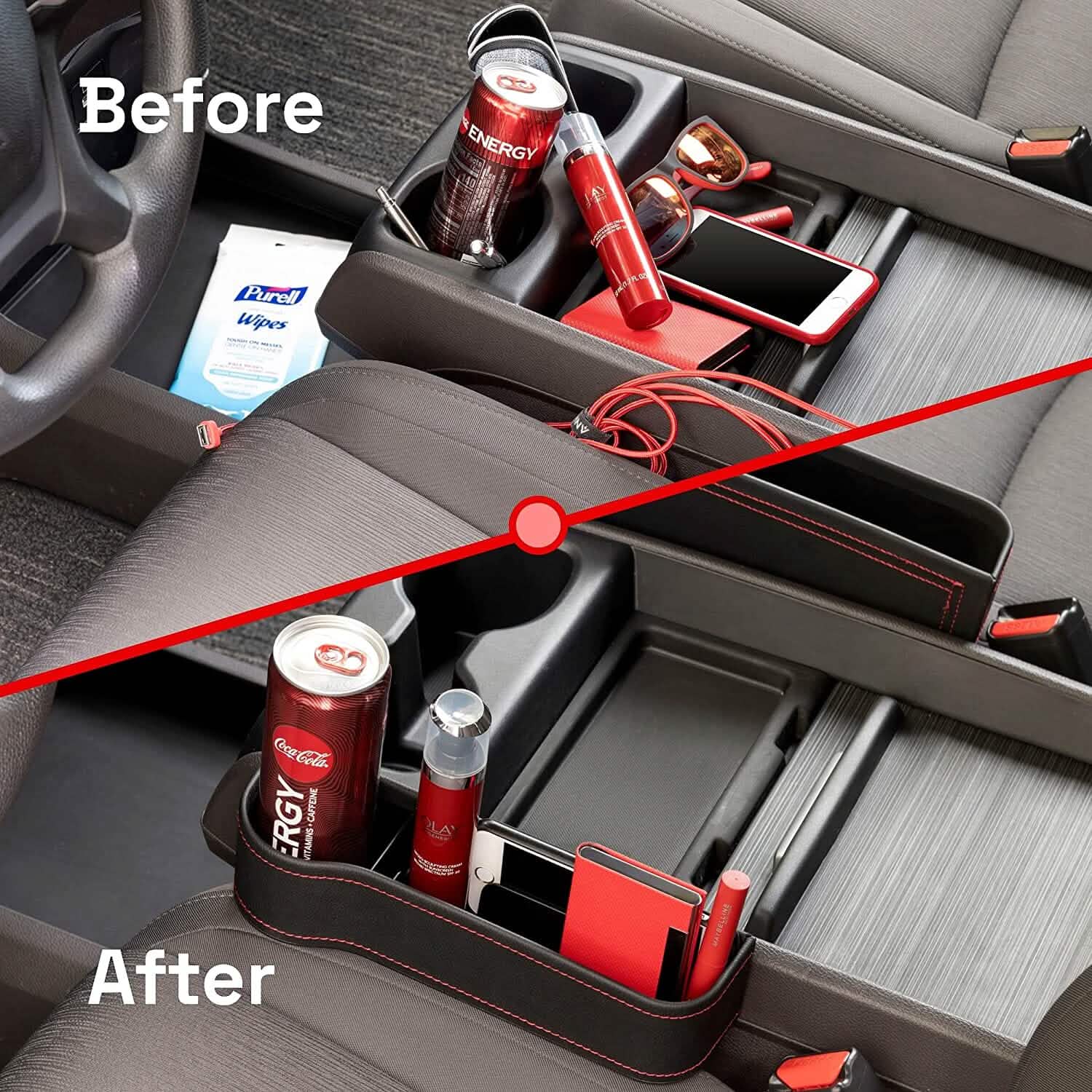 2-Pack: PerPlus Car Seat Gap Filler Organizer Automotive - DailySale