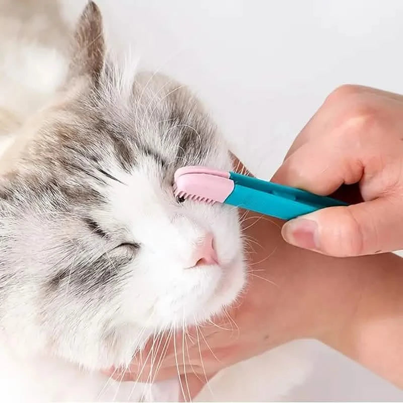 2-Pack: Pet Eye Comb Brush Pet Tear Stain Remover Comb Cleaning Grooming Tools Pet Supplies - DailySale