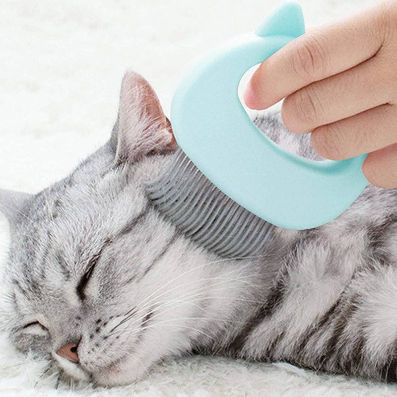 2-Pack: Pet Hair Removal And Massaging Shell Comb Brush For Grooming And Shedding Pet Supplies - DailySale