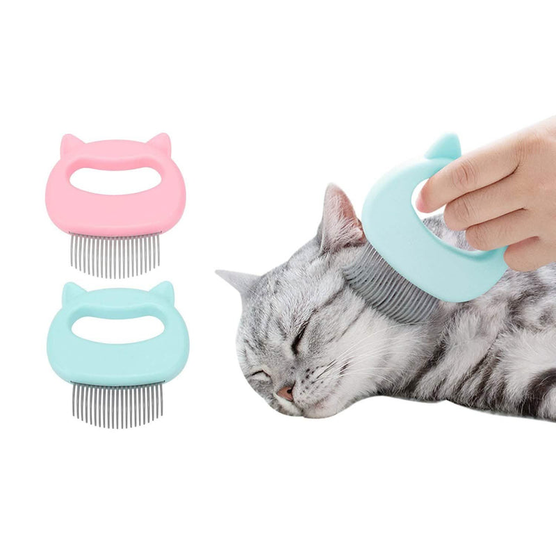 2-Pack: Pet Hair Removal And Massaging Shell Comb Brush For Grooming And Shedding Pet Supplies - DailySale
