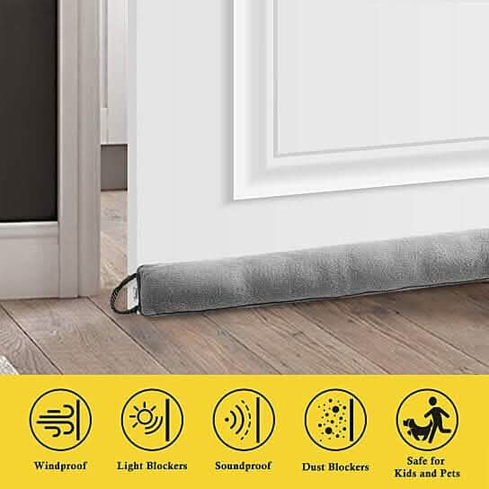 2-Pack: Pinsonic Suede Weighted Door and Window Breeze Draft Blocker Home Improvement - DailySale