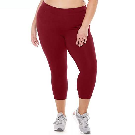 2-Pack: Plus Size Women's Ultra-Soft High Waisted Capri Leggings Women's Clothing - DailySale