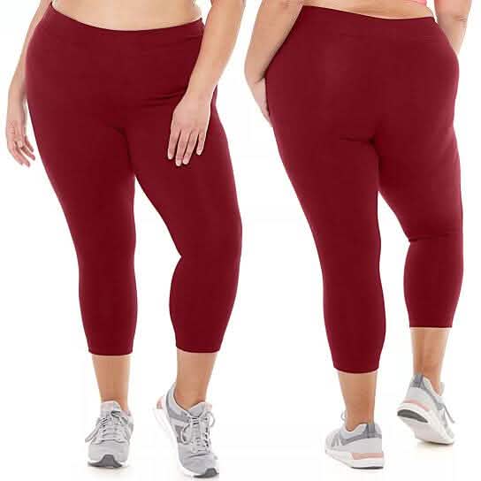 2-Pack: Plus Size Women's Ultra-Soft High Waisted Capri Leggings Women's Clothing - DailySale