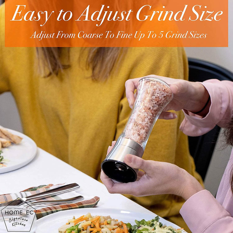 2-Pack: Premium Stainless Steel Salt and Pepper Grinder Kitchen Tools & Gadgets - DailySale