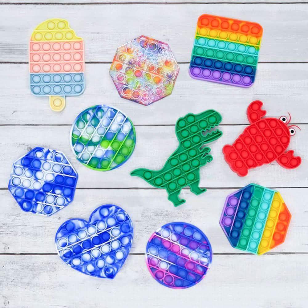 2-Pack: Push Pop Fidget Anti-Stress Pads Wellness - DailySale