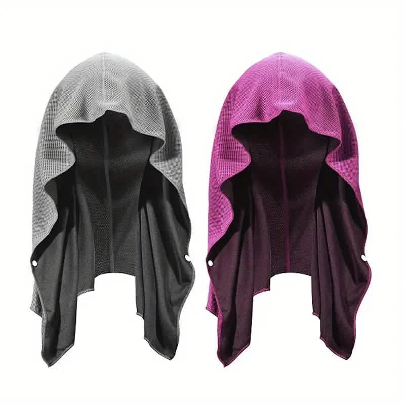 2-Pack: Quick Drying Absorbent Cooling Towels Sports & Outdoors Light Gray/Rose Red - DailySale