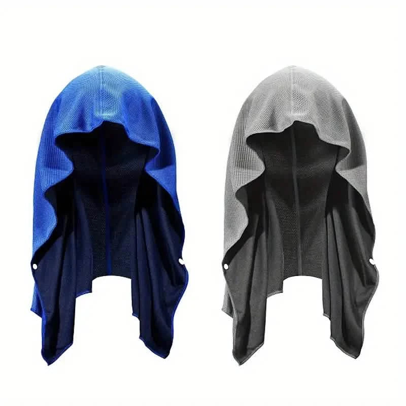 2-Pack: Quick Drying Absorbent Cooling Towels Sports & Outdoors Royal Blue/Light Gray - DailySale