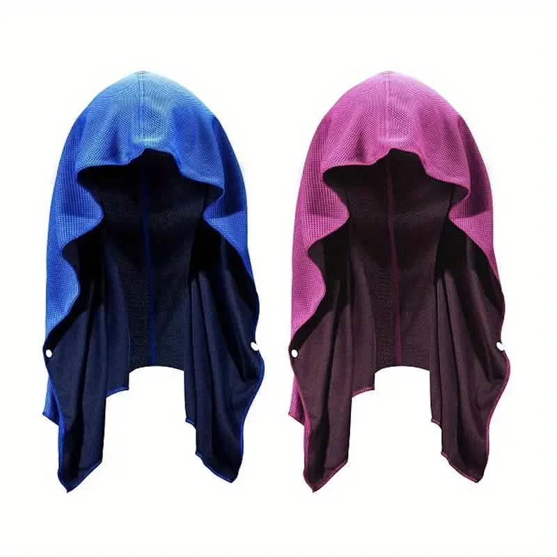 2-Pack: Quick Drying Absorbent Cooling Towels Sports & Outdoors Royal Blue/Rose Red - DailySale