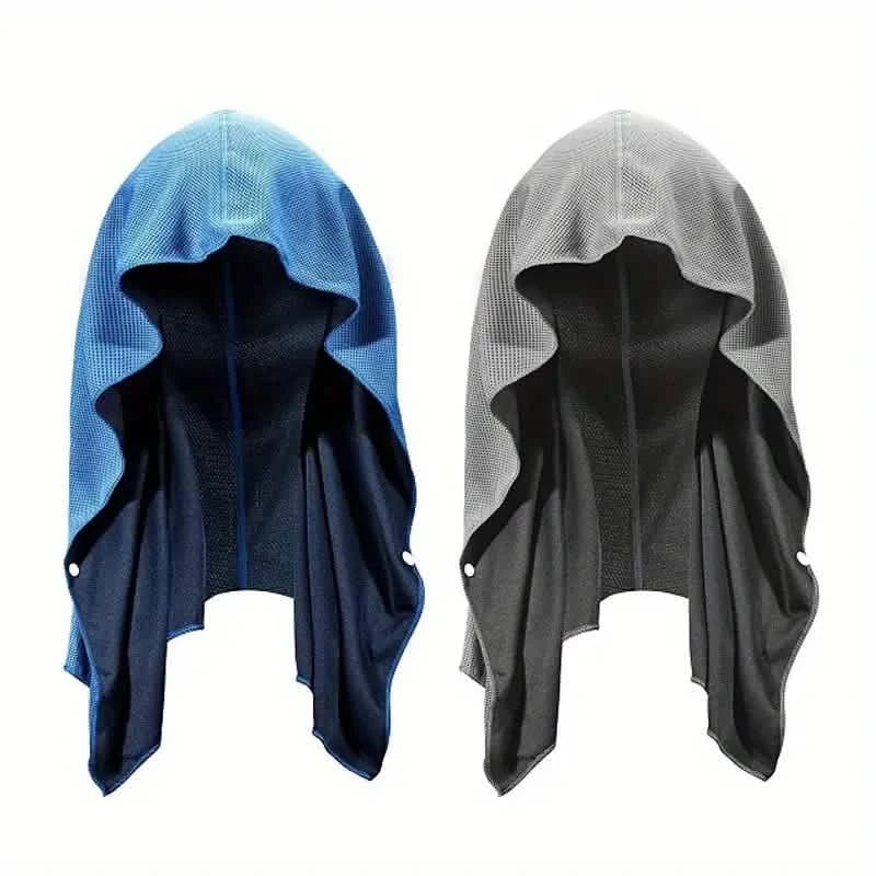 2-Pack: Quick Drying Absorbent Cooling Towels Sports & Outdoors Sky Blue/Light Gray - DailySale