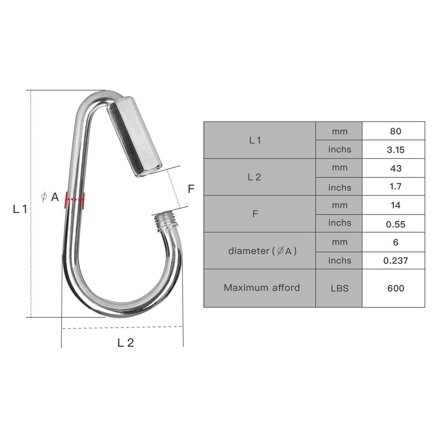 2-Pack: Quick Link Screw Lock Clip Everything Else - DailySale