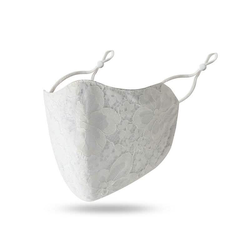 2-Pack: Reusable Washable Fitted Black and White Lace Face Mask Face Masks & PPE - DailySale