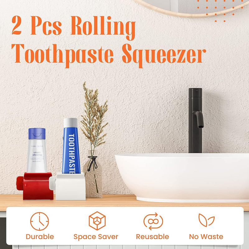 2-Pack: Rolling Tube Toothpaste Squeezer Dispenser Bath - DailySale