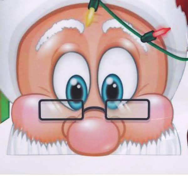 2-Pack: Santa Claus Elk Shop Hotel Christmas Window Double Sided Glass Sticker Furniture & Decor - DailySale