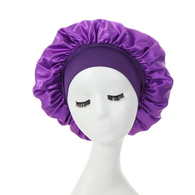 2-Pack: Satin Sleep Bonnet for Curly Hair Women's Shoes & Accessories Purple - DailySale