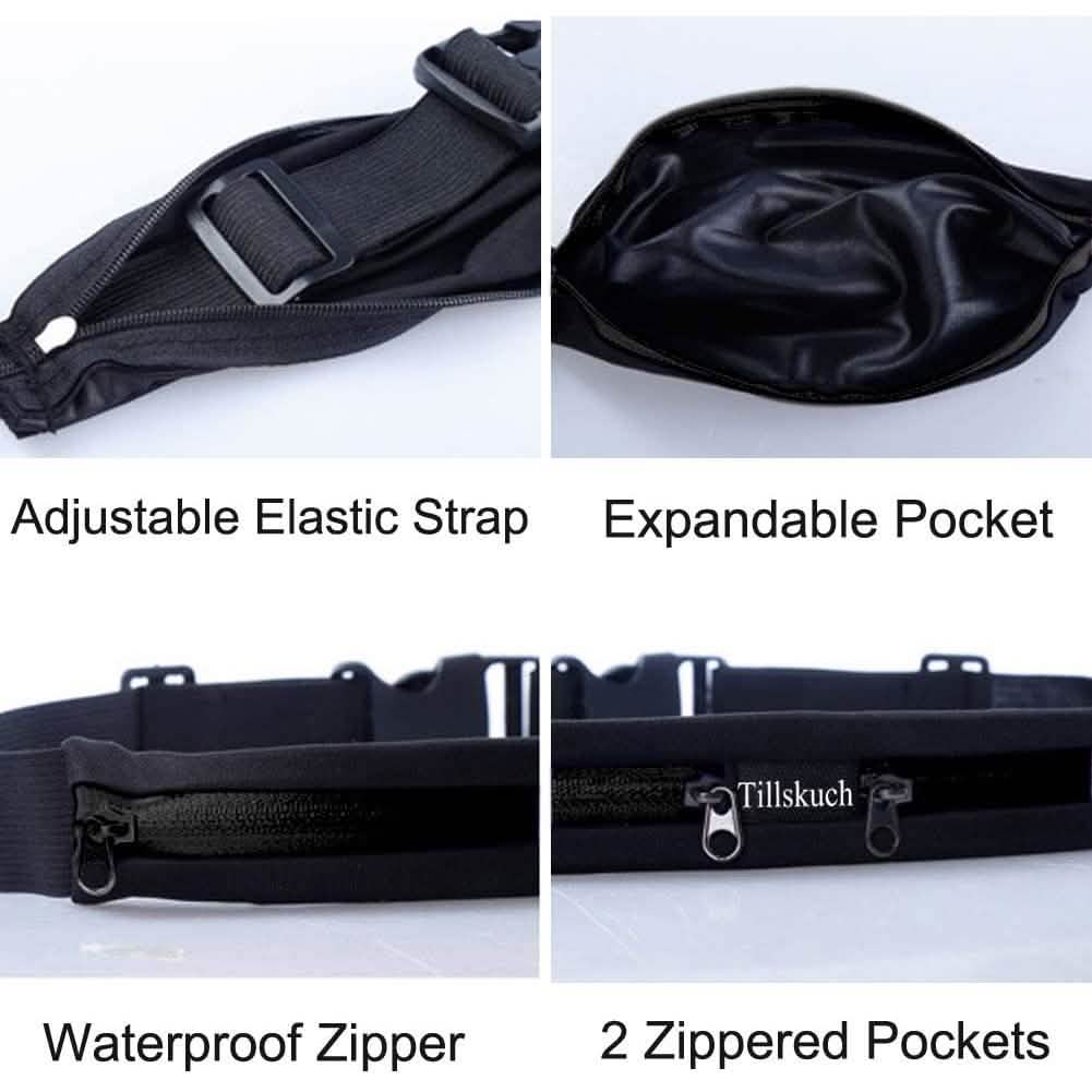 2-Pack: Slim Waist Pocket Running Belt Sports & Outdoors - DailySale
