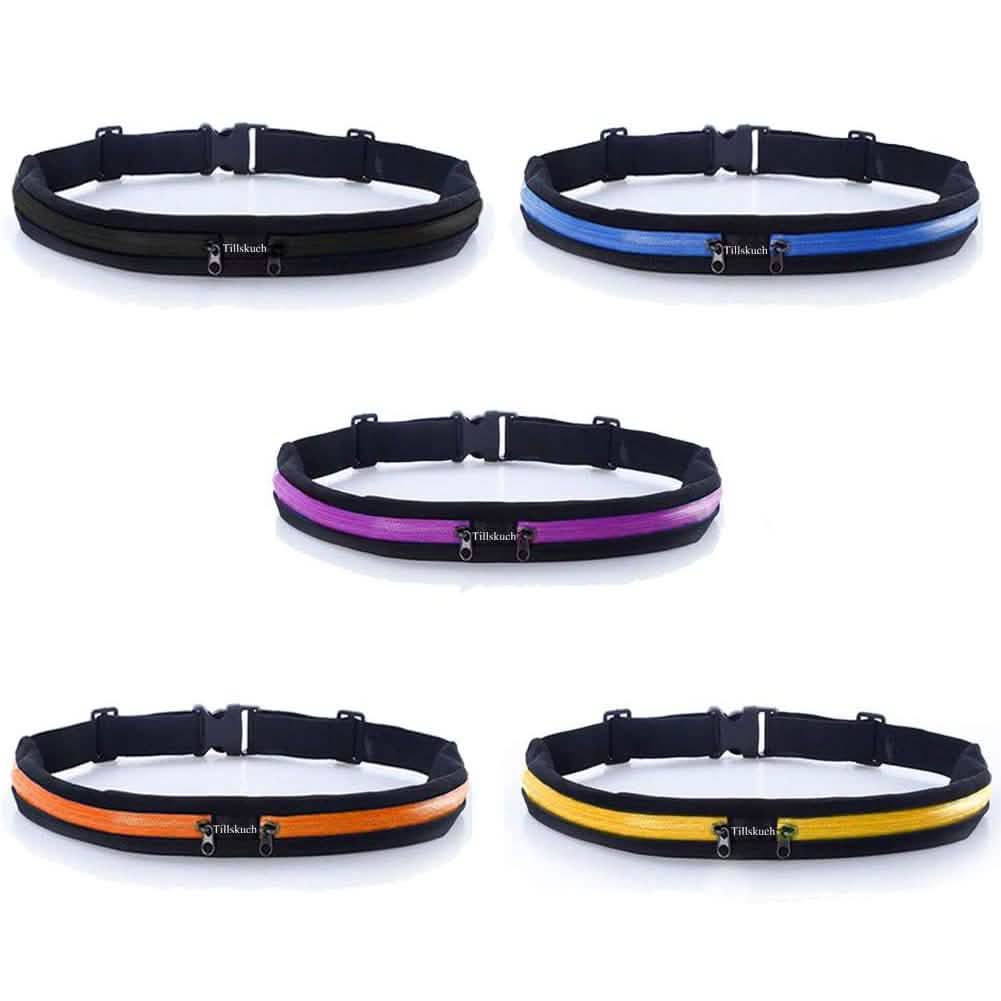 2-Pack: Slim Waist Pocket Running Belt Sports & Outdoors - DailySale
