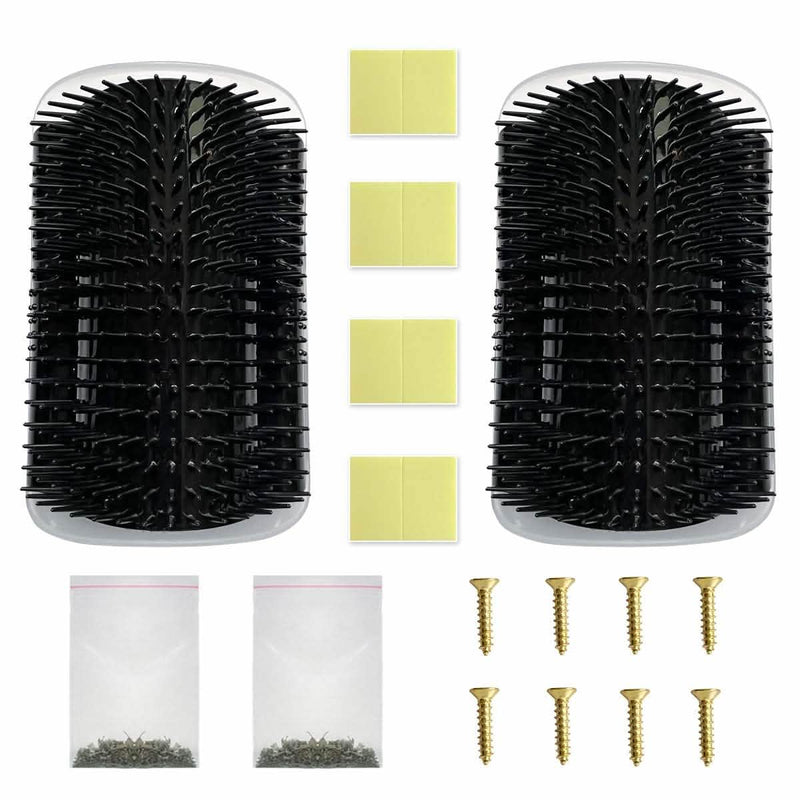 2-Pack: Soft Cat Corner Self Groomer Brush Pet Supplies - DailySale