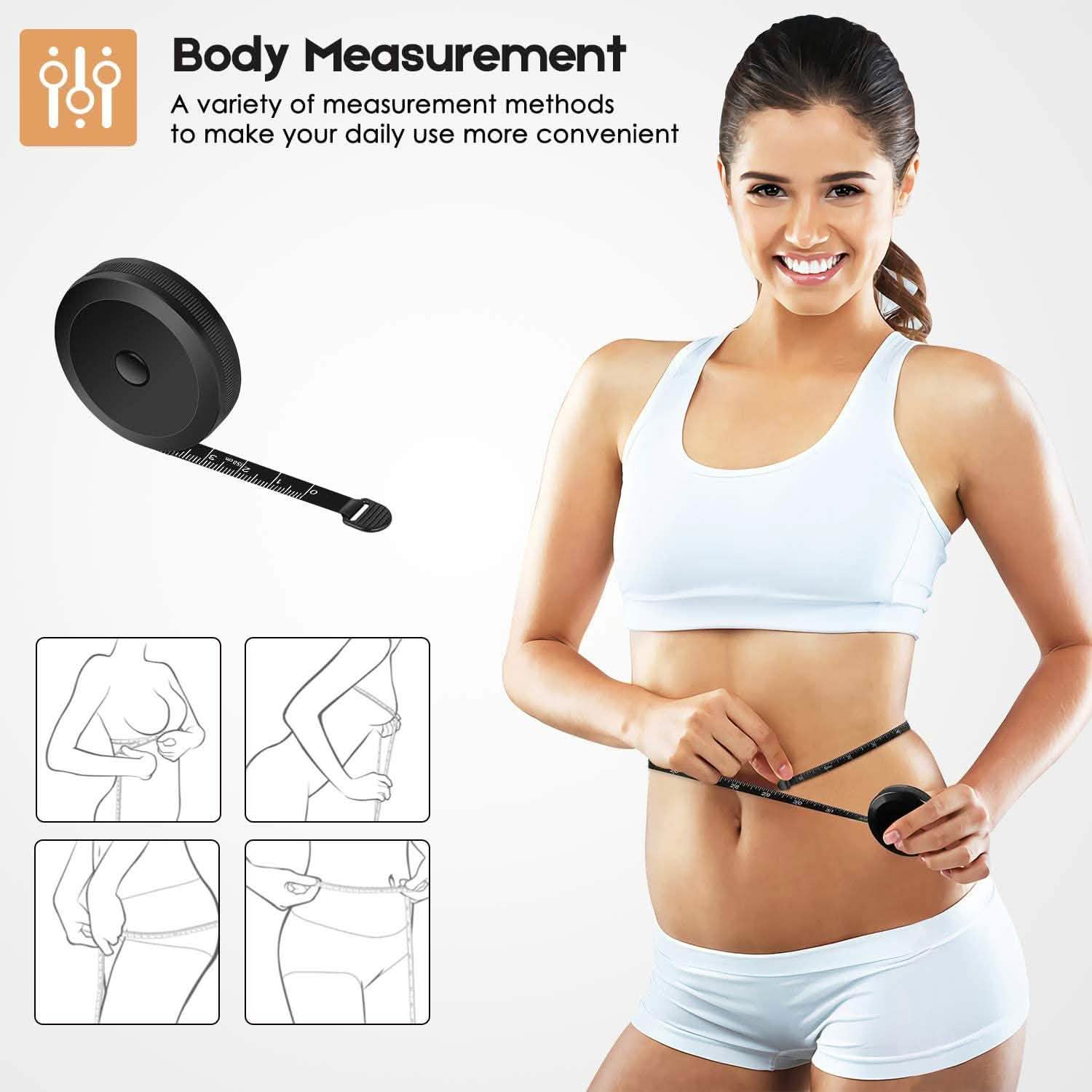 2-Pack: Soft Fashion Pink and Retractable Black Measuring Tape Set Home Improvement - DailySale