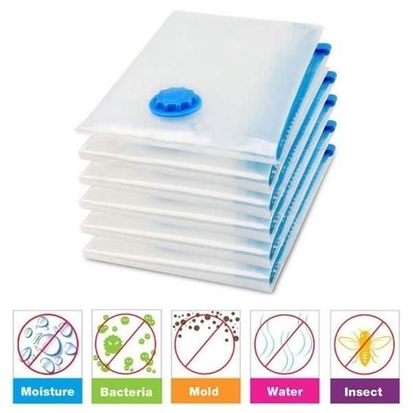 2-Pack: Space Saver Saving Storage Seal Vacuum Vac Bags Closet & Storage - DailySale