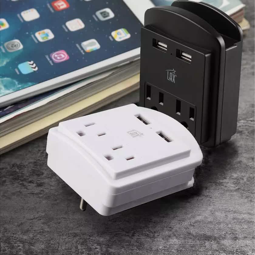 2-Pack: Surge Protector 2 Wall Outlets and 2 USB Ports Batteries & Electrical - DailySale