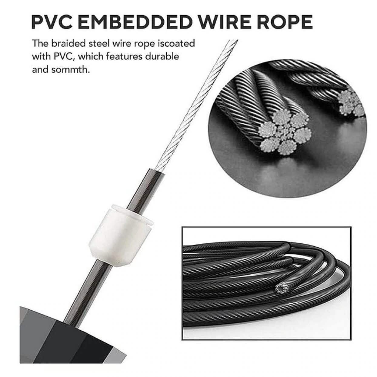 2-Pack: Tangle-Free Rapid Speed Cable 9-Foot Jump Rope Wellness - DailySale