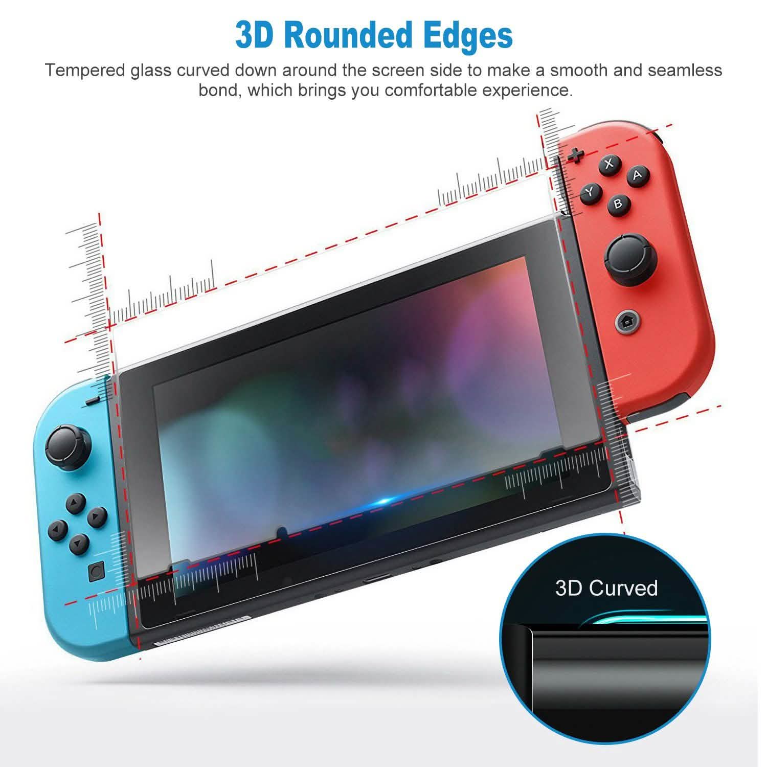 2-Pack: Tempered Glass Screen Protector for Nintendo Switch Video Games & Consoles - DailySale