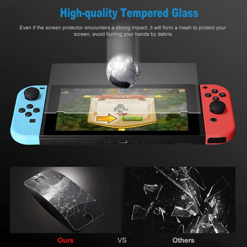 2-Pack: Tempered Glass Screen Protector for Nintendo Switch Video Games & Consoles - DailySale
