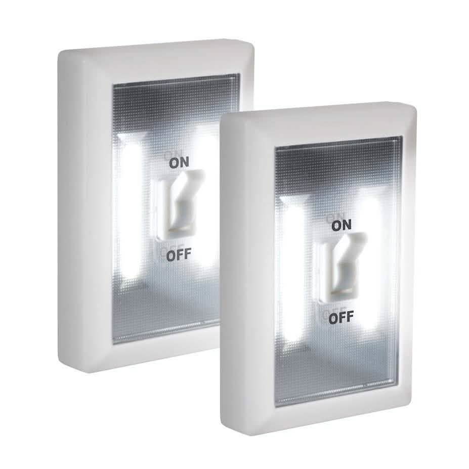 2-Pack: Ultra Bright, LED Light Switch, Stick Anywhere Home Lighting - DailySale