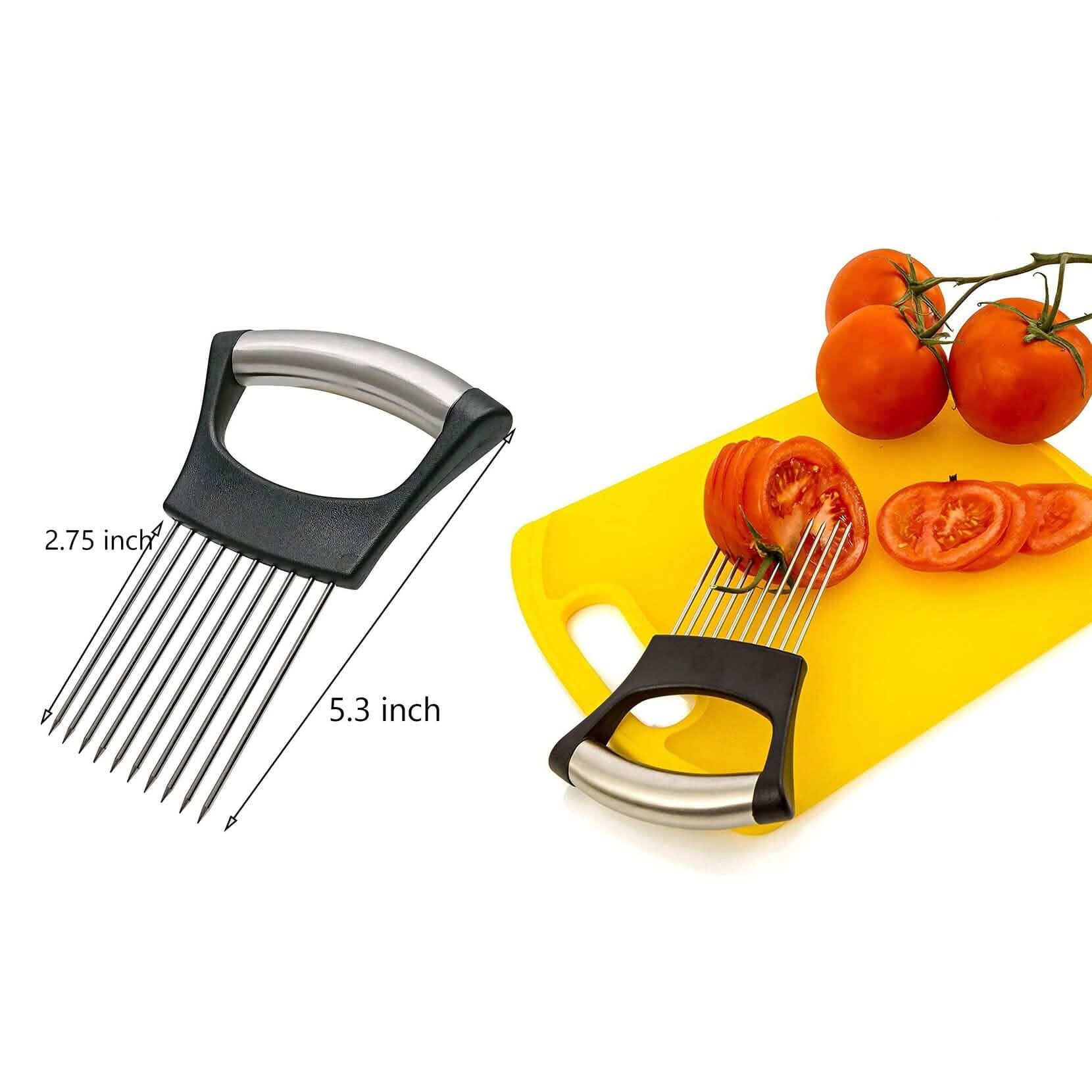 2-Pack: Ultra Sharp Knife Sharpener and Stainless Steel Vegetable and Meat Slicer Holder Kitchen Tools & Gadgets - DailySale