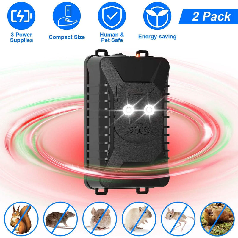 2-Pack: Under Hood Ultrasonic Repellent with 3 Power Supplies Automotive - DailySale