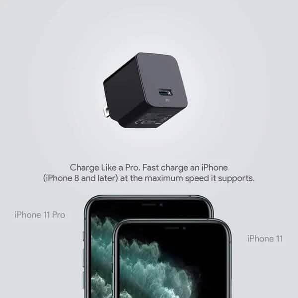 2-Pack: USB C Charger Minima 20W Fast Type C Wall Charger Mobile Accessories - DailySale