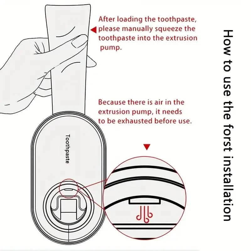 2-Pack: Wall-Mounted Automatic Toothpaste Dispenser Bath - DailySale