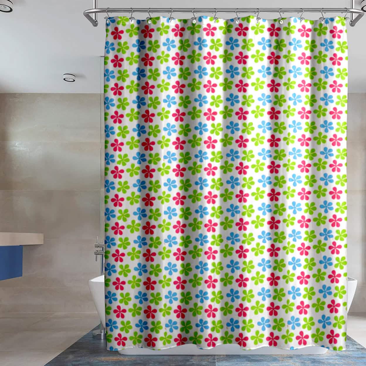 2-Pack: Water-Proof Printed Peva Shower Curtain Bath - DailySale