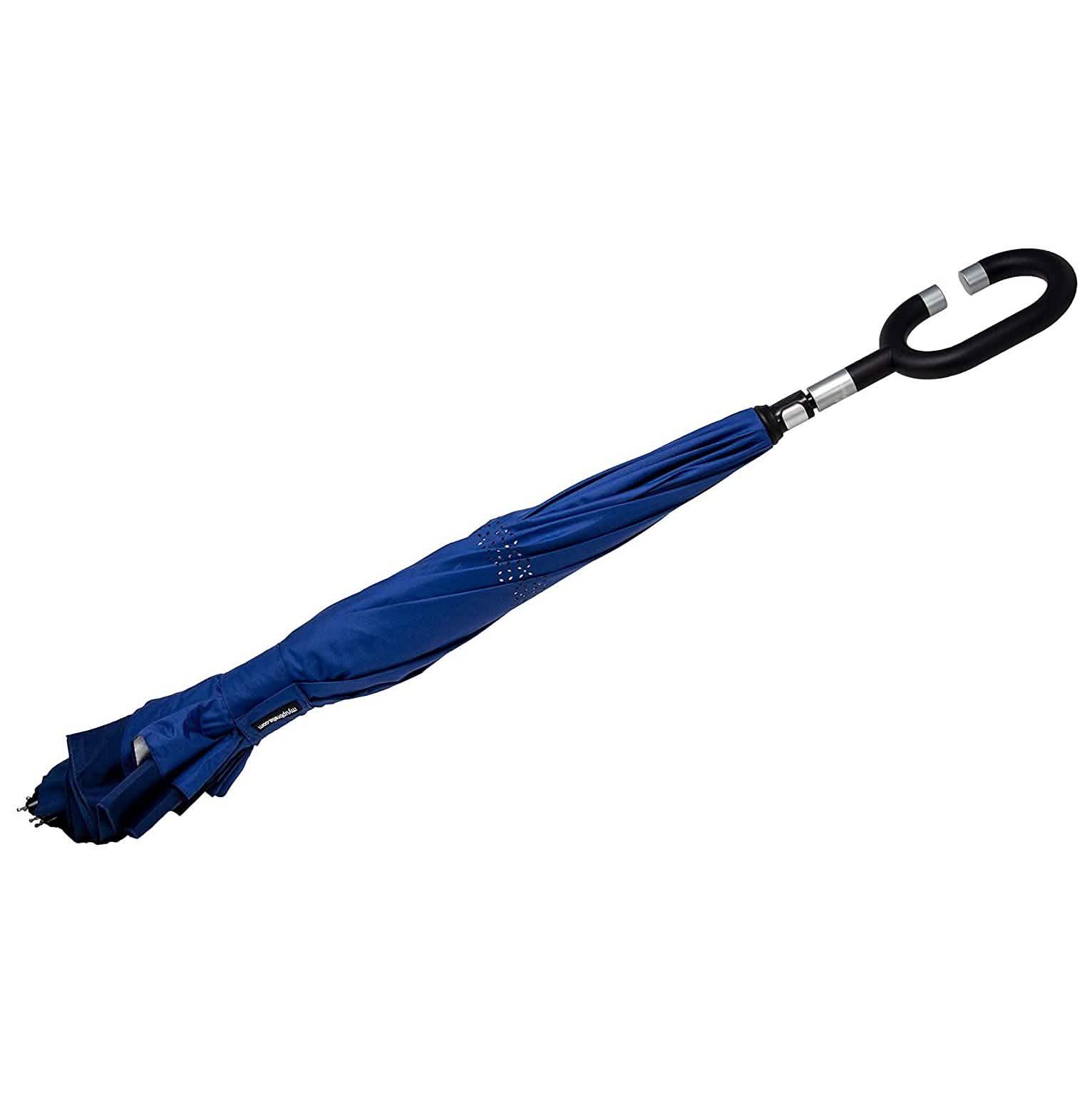 2-Pack: Waterproof and Windproof Reverse Umbrella with Automatic Close Everything Else Navy Blue - DailySale