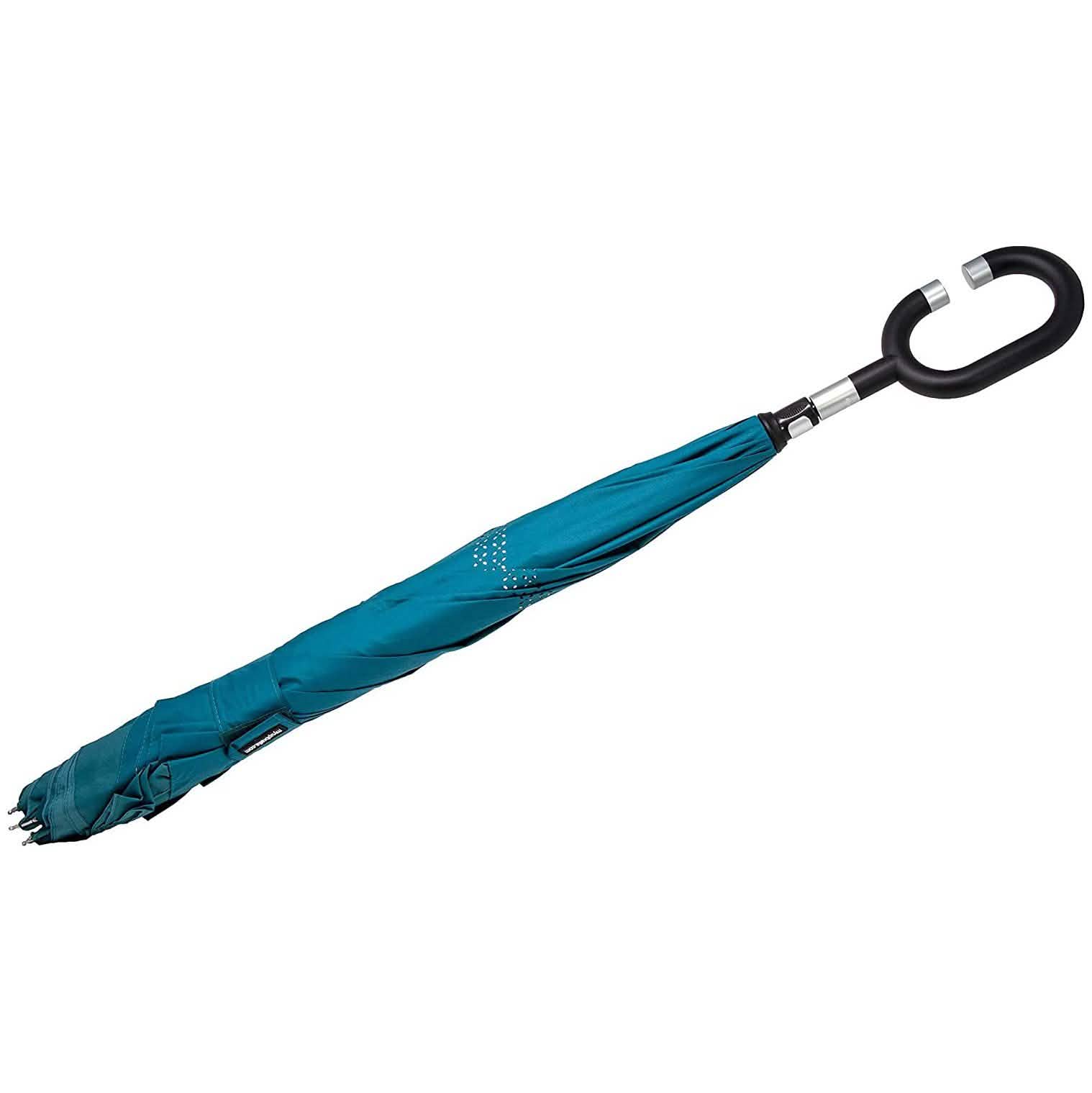 2-Pack: Waterproof and Windproof Reverse Umbrella with Automatic Close Everything Else Teal - DailySale