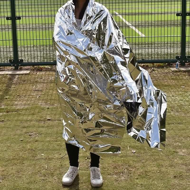 2-Pack: Windproof Aluminum Foil Emergency Blanket For Camping First Aid Blanket Sports & Outdoors - DailySale