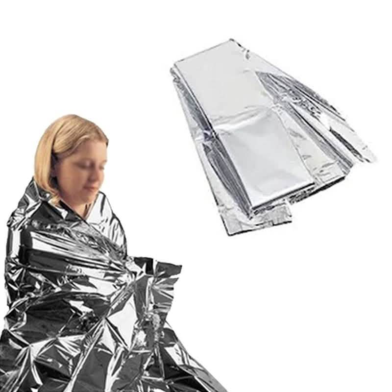 2-Pack: Windproof Aluminum Foil Emergency Blanket For Camping First Aid Blanket Sports & Outdoors - DailySale