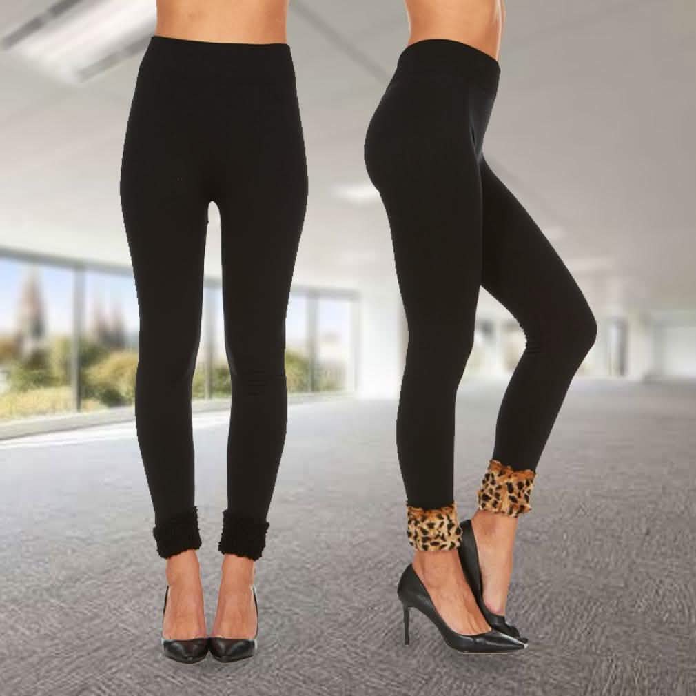 2-Pack: Women's Cuffed Fleece Leggings Women's Apparel - DailySale