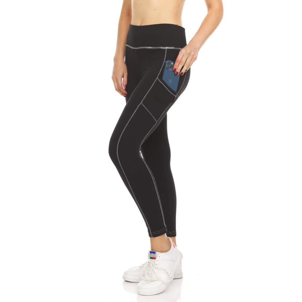 2-Pack: Women's Fleece Lined Active Leggings with Pockets Women's Bottoms - DailySale