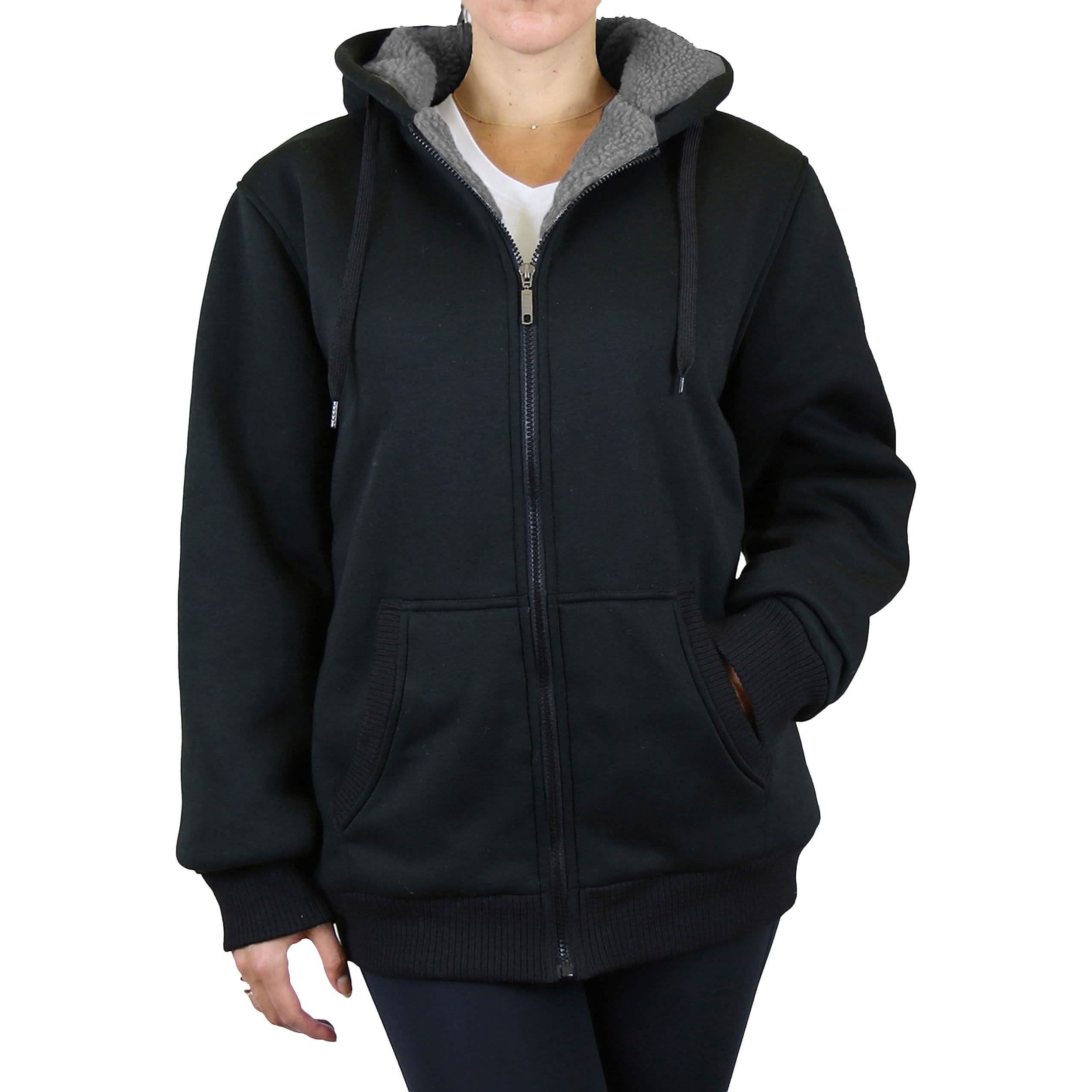 2-Pack: Women's Heavyweight Loose Fitting Sherpa Fleece-Lined Hoodie Sweater Women's Clothing - DailySale