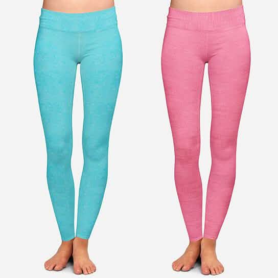2-Pack: Women's Space Dye Seamless Ankle Length Lightweight Leggings Women's Clothing - DailySale