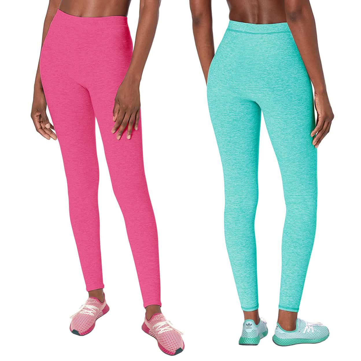 2-Pack: Women's Space Dye Seamless Leggings Women's Bottoms Assorted S/M - DailySale