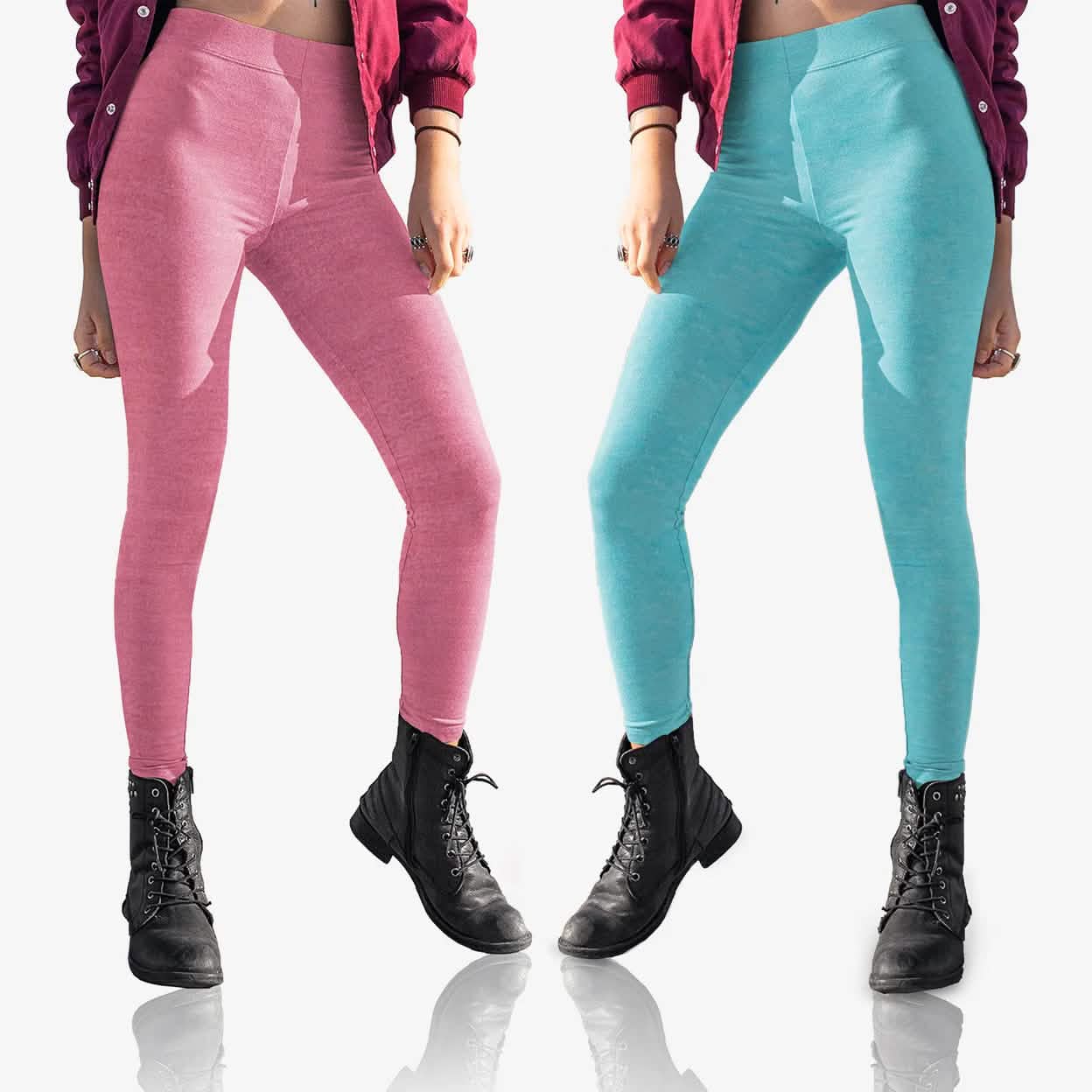 2-Pack: Women's Space Dye Seamless Leggings Women's Bottoms - DailySale