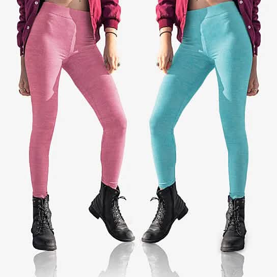 2-Pack: Women's Space Dye Seamless Leggings Women's Bottoms S - DailySale