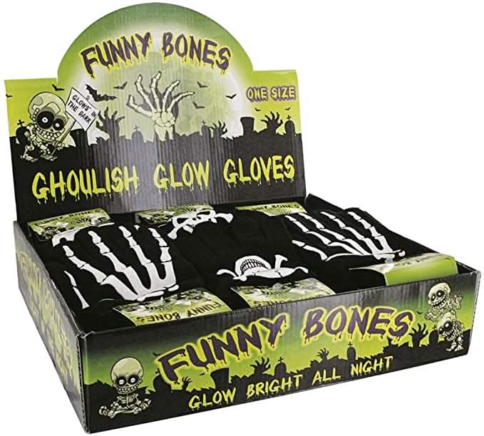 2-Pair: Funny Bones Glow In The Dark Gloves Everything Else - DailySale