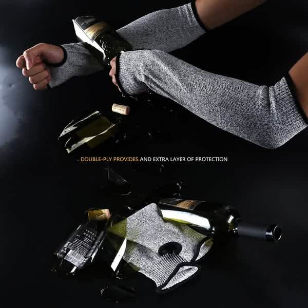 2-Pair: Safety Arm Sleeve Anti Cut Puncture Proof Sports & Outdoors - DailySale