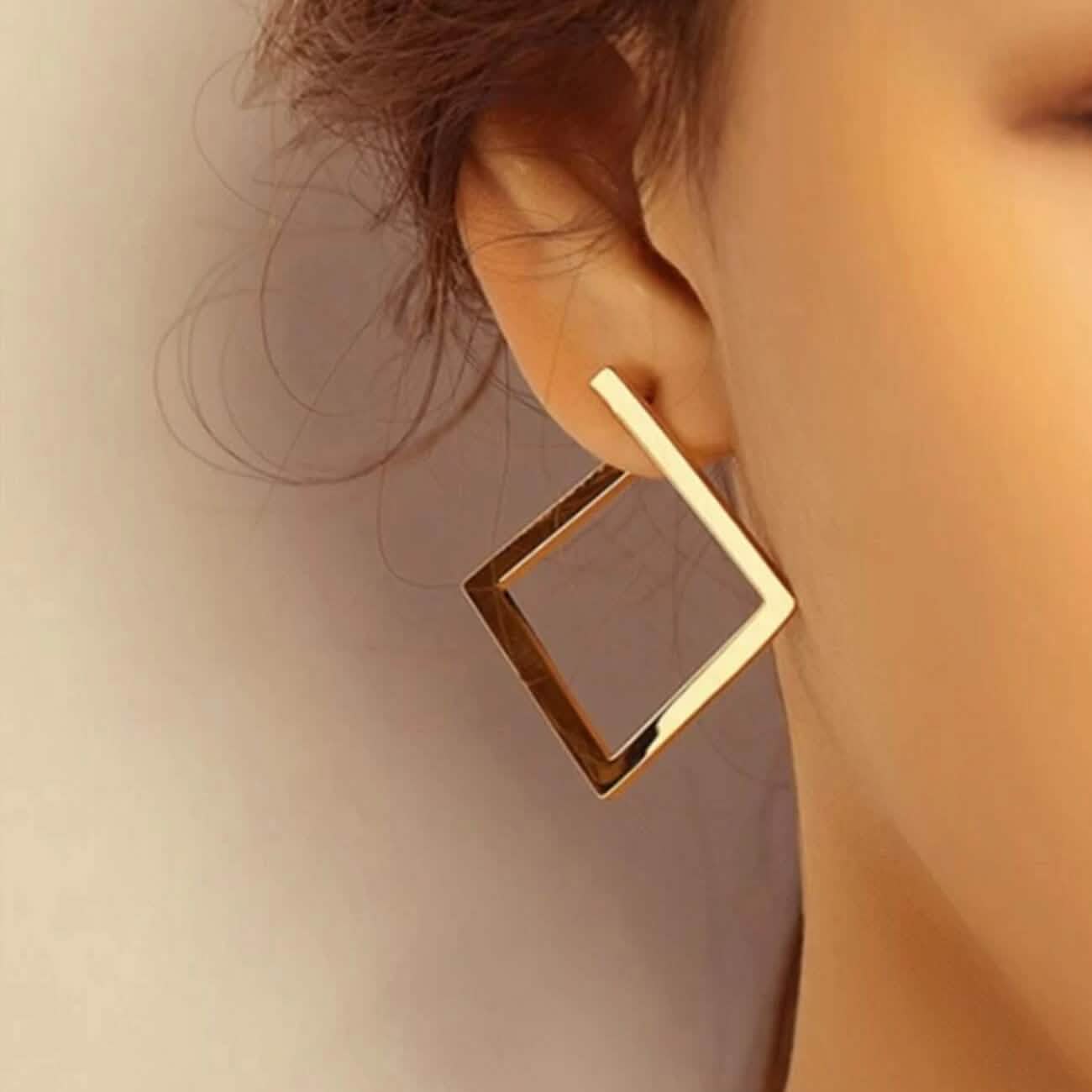 2-Pairs: Minimalist Geometric Drop Earrings Earrings - DailySale
