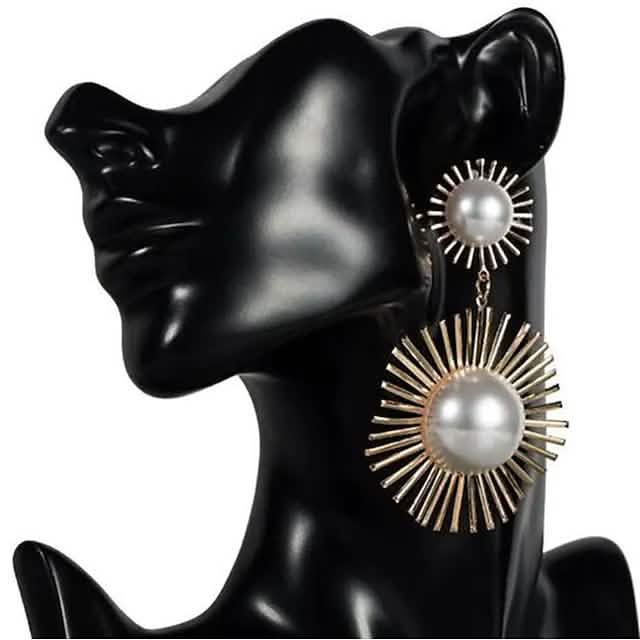 2-Pairs: Women's Imitation Pearl Alloy Earrings Earrings - DailySale